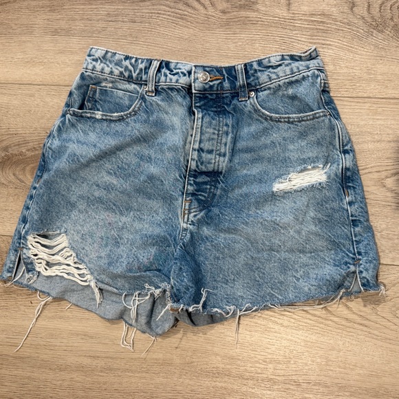 Zara Denim Shorts - Blue - Picture 1 of 8